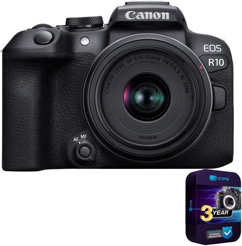 Canon EOS R10 Camera Body مع RF-S 18-150mm F3.5-6.3 هو حزمة STM Lens 5331C016 مع حقيبة التصوير الفوتوغرافي DECO + Microphone + Monopod + برنامج وملحقات إكسسوارات in Kuwait