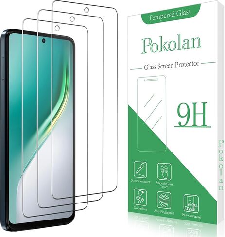 Pokolan [3-Pack Screen Protector for Motorola Moto G Play (2024) Tempered Glass Film, 9H Hardness, Bubble Free, Easy to Install, Case Friendly in Kuwait