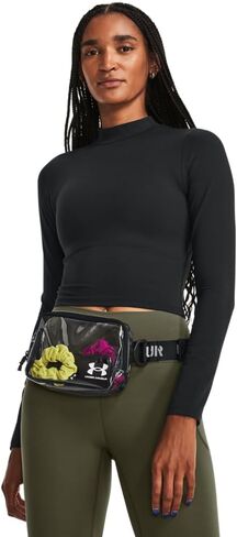 Under Armour Unisex-Adult Loudon Clear Crossbody Waist Bag, (960) Clear/Black/White, One Size Fits Most in Kuwait