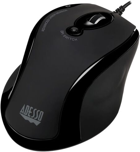 Adesso iMouse G2 - ماوس USB بصري مريح قابل للتعديل DPI للإنترنت الملاحي B، أسود in Saudi Arabia