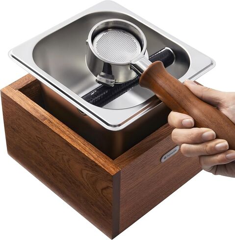 صندوق دق الجوز يُسمى صندوق دق القهوة مصنوع من الخشب القوي وصندوق طحن من الفولاذ المقاوم للصدأ سهل التنظيف، صندوق تفريغ الإسبريسو، تجنب تناثر بقايا القهوة in Kuwait
