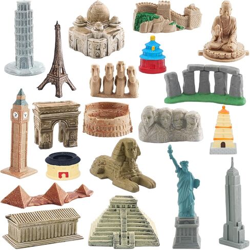 Onest 20 قطعة Mini World Building Playsets التماثيل المعمارية الشهيرة ألعاب للبنين والبنات in Kuwait