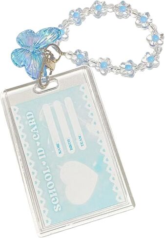 Kpop Photocard Holder Keychain, Cute Acrylic Butterfly Photo Card Holder for Kpop Album Card (No Photocard) (Pink) in Kuwait