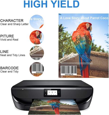 إعادة تصنيع 63XL استبدال خرطوشة الحبر الأسود لـ HP 63 63XL لـ HP OfficeJet 3830 5255 5258 ENVY 4520 4512 4513 4516 Deskjet 1112 1110 3630 3632 3634 2130 2132 Printer (2 Black) in Kuwait