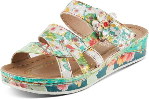 Spring Step L'Artiste Women's CAIMANALA Floral Slide Sandals with Adjustable Closure in Saudi Arabia