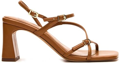 FIFSY Women's Sandals Ankle Strap High Heel Sexy Strappy Sandals Open Toe Heels 3 in Inch Square Toe Heeled Pumps Sandals for Women Black US6 in Saudi Arabia