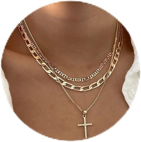 IFKM Long Gold Necklace for Women Dainty Lariat Gold Necklaces 14k Gold Plated Twist Snake Chain Y Necklace Simple Charm Trendy Jewelry Women Girls Gifts in Kuwait