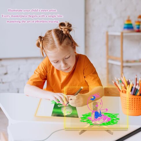 Acrylic Dry Erase Board with Light up Stand, 11.81" x 7.87" Clear White Board to do List memo Plan, led Note Board with 7 Colors Change,USB Powered,Remote Control (L) in Saudi Arabia