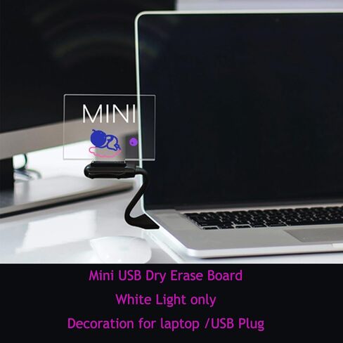 Acrylic Dry Erase Board with Light up Stand, 11.81" x 7.87" Clear White Board to do List memo Plan, led Note Board with 7 Colors Change,USB Powered,Remote Control (L) in Saudi Arabia