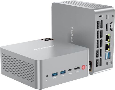 Morefine N150 Mini PC ، Intel Twin Lake N150 (ترقية N100) ، 12 جيجابايت 4800MHz LPDDR5 500GB NVME M.2 SSD ، Mini Computer Support 4K Triple ، Micro PC مع USB3.2/RJ45/WIFI/BT/Home/Home/Home in Kuwait