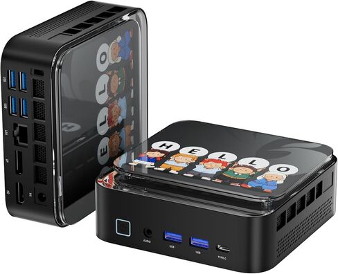 Mini PC Fanless N100 4X 2.5Gbps LAN 8GB RAM 256GB SSD 4Cores 4Threads 3.4GHz Max, 100% Silent Industrial Desktop Computer with 4K Dual Display/6x USB/2x COM, Firewall Router Small Server in Kuwait