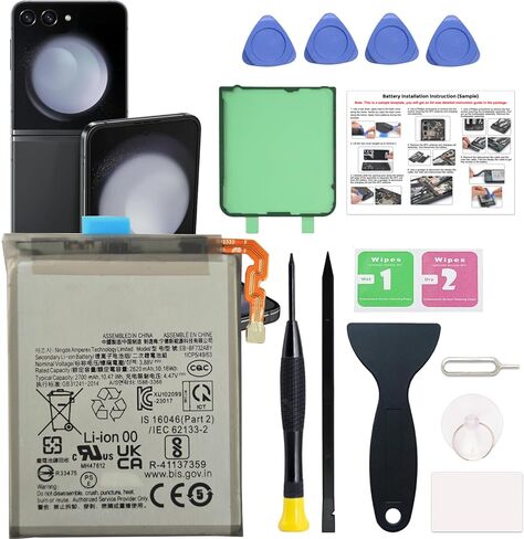 بطارية جديدة تم ترقيتها لـ Galaxy Z Flip 3 ، EB-BF711ABY استبدال البطارية المتوافقة مع Samsung Galaxy Z Flip 3 ، مع أدوات الإصلاح والتعليمات in Kuwait