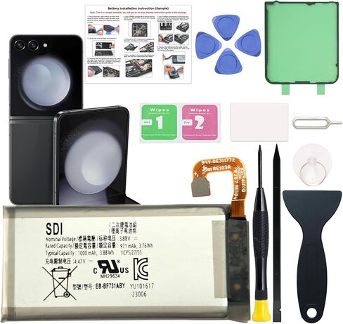 New Upgraded Battery for Galaxy Z Flip 3, EB-BF711ABY Replacement Battery Compatible with Samsung Galaxy Z Flip 3, with Repair Tools & Instruction in Saudi Arabia