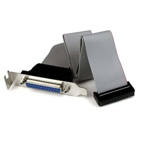 StarTech.com Low Profile 16in Parallel Port Header Cable Adapter w/ Bracket – DB25 to IDC26 Parallel Port Bracket DB-25 (F) to IDC 26 (F) (PLATE25F16LP), Gray in Saudi Arabia