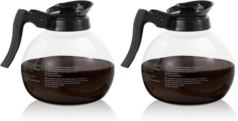 SYBO Coffee Pot Decanter, 12-Cup Glass Coffee Decanter, Commercial Coffee Pot Replacement, Black in Kuwait
