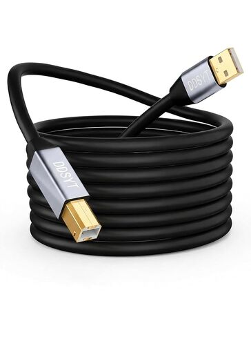 كابل الطابعة USB 2.0 75 قدمًا ، كابل USB-A إلى USB-B 2.0 مع سرعة نقل 480 ميجابت في الثانية للطابعة أو محرك الأقراص الثابتة الخارجي ، الموصلات المطلية بالذهب in Kuwait