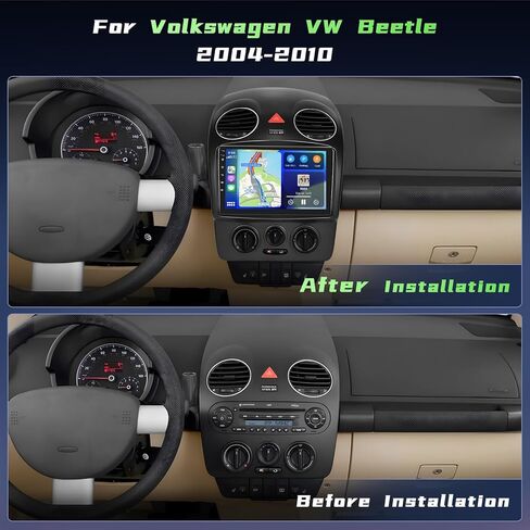 [2+64G] Ohradio Android 13 Car Stereo for Volkswagen VW Beetle 2004-2010, Wireless CarPlay Radio Android Auto, 9'' Touch Screen Car Radio GPS Navigation Mirror Link WiFi BT DSP in Kuwait