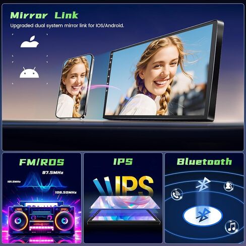 [2+64G] Ohradio Android 13 Car Stereo for Volkswagen VW Beetle 2004-2010, Wireless CarPlay Radio Android Auto, 9'' Touch Screen Car Radio GPS Navigation Mirror Link WiFi BT DSP in Kuwait