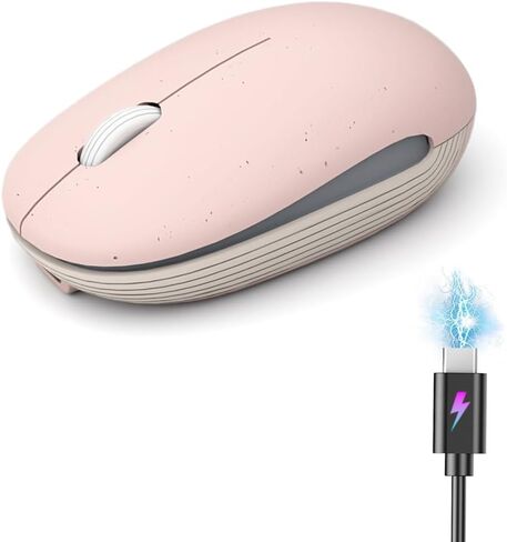 Wireless Mouse (Bluetooth+2.4G) Rechargeable Portable Silent Quiet Computer Mouse with 4000 DPI for Laptop/PC/Mac/MacBook/Chromebook/Surface Pro/iPad/Tablet Ambidextrous (Green) in Kuwait