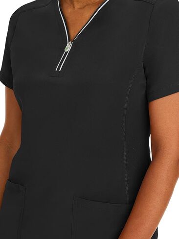 Healing Hands Scrubs top for Women 3 Pocket Zipper Y-Neck Women's Scrub Top Light Breathable Stretch Fabric 2254 Sonia HH360 in Saudi Arabia