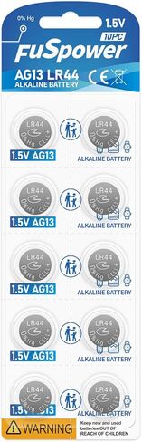 بطاريات LR44 AG13 357 303 SR44 بطاريات خلوية على شكل زر 1.5 فولت (10 عدد (حزمة من 1)) in Kuwait