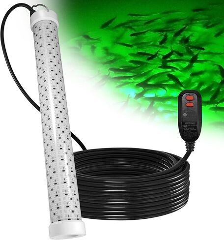 Underwater Green Fishing Light with 50ft Cable, 12V 200W 20000LM Brightness LED Submersible Night Light Attractants for Boats/Docks/Kayaks/Marines, IP69K Rated for Fresh & Salt Water in Saudi Arabia