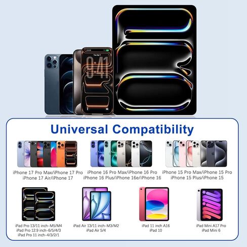 iPhone 16 15 Charger Charging Fast ، 6foot USB C to USB c cable coll with 20w type c iphone fast charging block for Apple iPhone 16/16 pro/16 pro max/16 plus/phone 15/15 pro/15 pro max/15 plus ، iPad in Kuwait