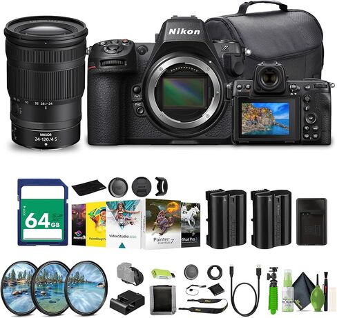 Nikon Z8 Professional Full Frame Mirrorless 8K Video & Stills Hybrid FX Camera+ Memory Card Wallet + 64GB SF-M Tough Series Memory Card + 12 Inch Flex Tripod + More in Saudi Arabia
