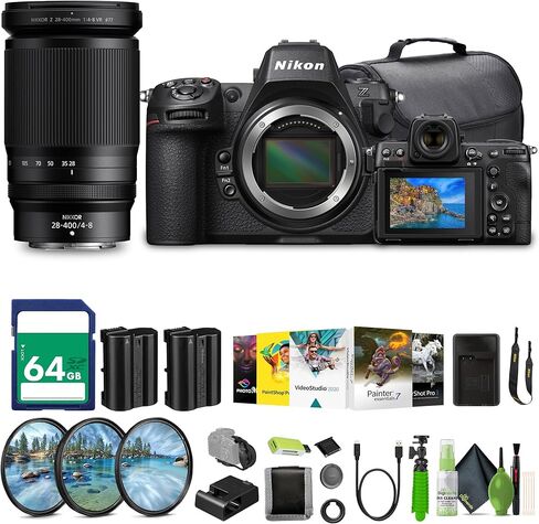 Nikon Z8 Professional Full Frame Mirrorless 8K Video & Stills Hybrid FX Camera+ Memory Card Wallet + 64GB SF-M Tough Series Memory Card + 12 Inch Flex Tripod + More in Saudi Arabia