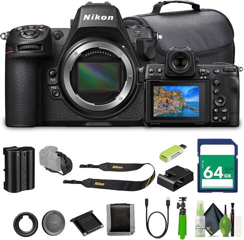 Nikon Z8 Professional Full Frame Mirrorless 8K Video & Stills Hybrid FX Camera+ Memory Card Wallet + 64GB SF-M Tough Series Memory Card + 12 Inch Flex Tripod + More in Saudi Arabia