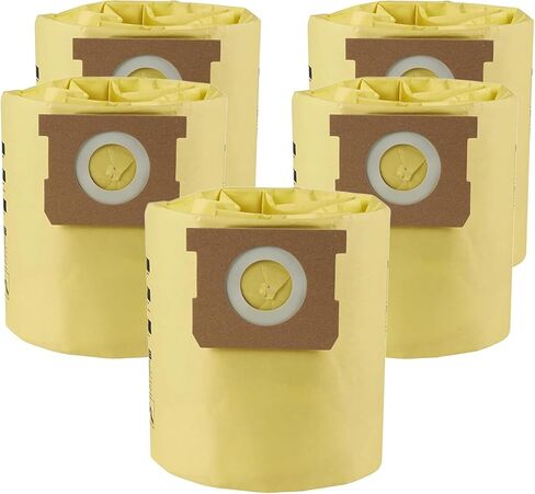 5 Pack 91964 Shop Vac Bags 4 Gallon Type D High Efficiency Vacuum Filter Bags, compatible with Shop-Vac 4 Gallon AllAround Plus Wet/Dry Vacs, part # 9196400 9196433 in Kuwait