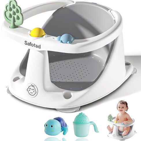 مقعد حمام الطفل مع أكواب الشفط ، كرسي حوض حمام أمان غير مائل للانزلاق مع وسادة ناعمة ، وخفيفة الوزن وسهلة التنظيف مقعد حمام للاستحمام (6 إلى 18 شهرًا) ، الأصفر in Kuwait