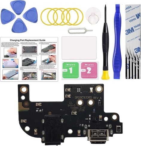 لاستبدال منفذ شحن USB Moto G Stylus 2021 5G، موصل لوحة قاعدة من النوع C لسلسلة G Stylus 2021 5G XT2131 (ليس لـ 4G XT2115)، مع الأدوات والتعليمات in Kuwait