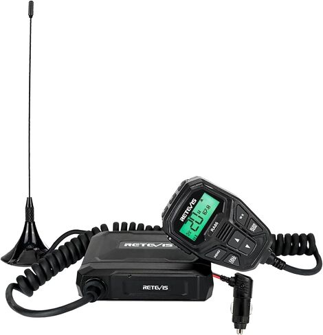 RETEVIS RA86 GMRS Mobile Radio ، مكبرات صوت مزدوجة NOAA ، مستقبلي طويل المدى للهواتف المحمولة (1 حزمة) مع C2 GMRS Radio Handheld (حزمة) ، مصباح يدوي ، 2000 مللي أمبير ، Type-C ، مجموعة Communication Travel Travel in Kuwait