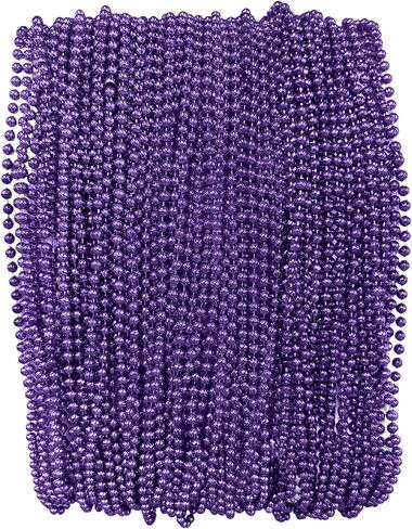 THE MARDI GRAS KREWE Mardi Gras Beads – 72 Pack 33 Inch 7mm Bead Necklaces for Party Favors, Parade Throws, and Decorations - Orange in Saudi Arabia