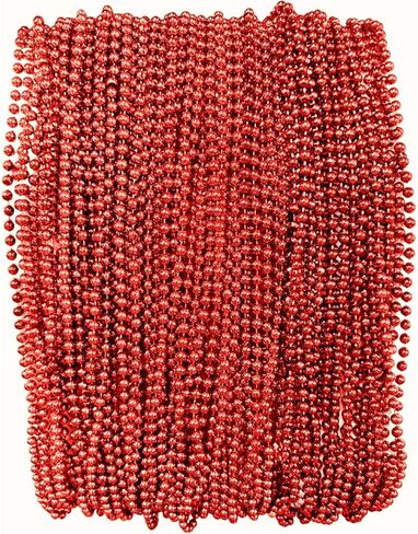 THE MARDI GRAS KREWE Mardi Gras Beads – 72 Pack 33 Inch 7mm Bead Necklaces for Party Favors, Parade Throws, and Decorations - Orange in Saudi Arabia