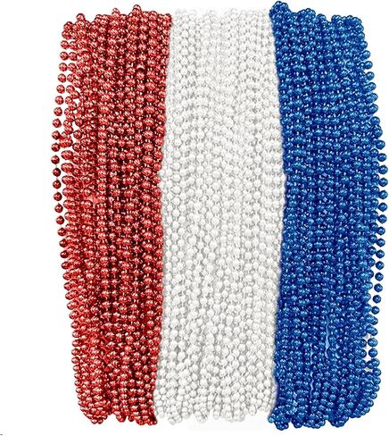 THE MARDI GRAS KREWE Mardi Gras Beads – 72 Pack 33 Inch 7mm Bead Necklaces for Party Favors, Parade Throws, and Decorations - Orange in Saudi Arabia