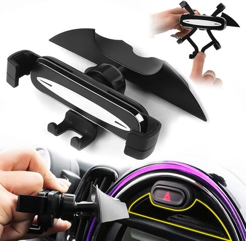 Metal Car Phone Holder, Union Jack Navigation Bracket Mount Dashboard Stand Cell Phone Holder for Mini Cooper F54 F55 F56 F57 F60 (F Series 6.5/8.8inch Navigation) (Union Jack) in Kuwait