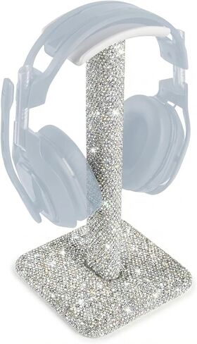 Luxury Rhinestones Headphone Stand, Metal Headset Holder Crystal for All Headphone (Pink) in Saudi Arabia