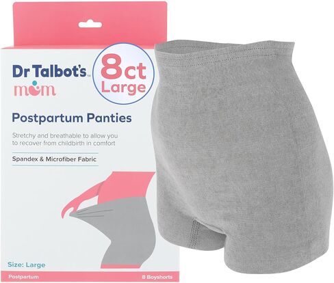 Dr. Talbot's Mom Postpartum Underwear, Disposable Boyshorts - Stretchy Breathable Support in Saudi Arabia
