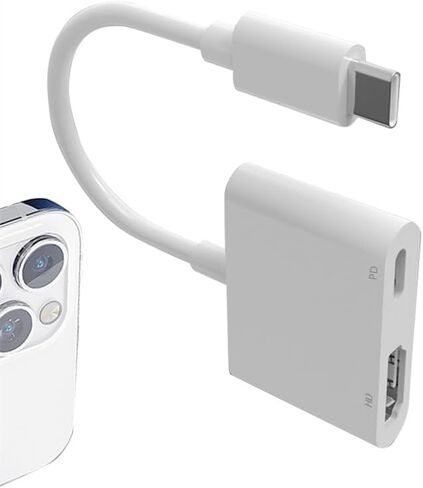 محول USB C إلى محول HDMI لجهاز iPhone 15/16 إلى TV ، Type-C إلى محول HDMI مع شحن سريع 100 واط و 4K@60Hz HDMI Port ، Type C Digital AV HDMI ADAPTER FOR in Kuwait