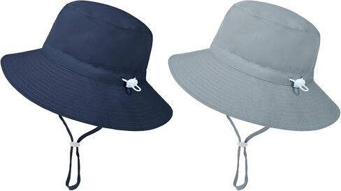 Baby Sun Hat Toddler Summer Upf 50+ حماية من أشعة الشمس طفل القبعات القبعات الشاطئية قبعة دلو قابلة للتعديل واسعة in Kuwait