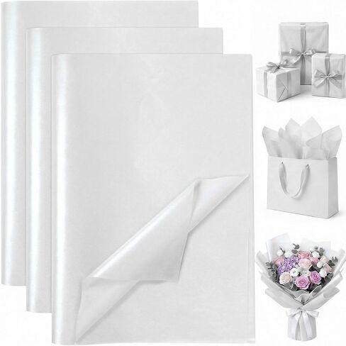 Koogel Pink Metallic Tissue Paper, 14 x 20 Inch, 86 Sheets, Gift Wrapping Paper for Birthday, Wedding in Kuwait