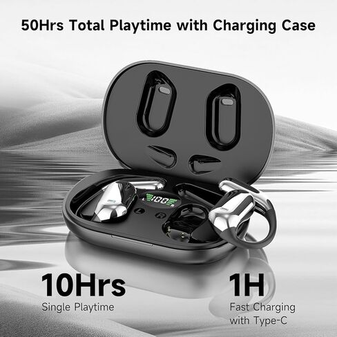 Wireless Earbuds Bluetooth 5.3 Headphones with Digital Display Charging Case Touch Control in-Ear Earphones with Built-in Microphone IPX7 Waterproof for Running Fitness Android in Kuwait