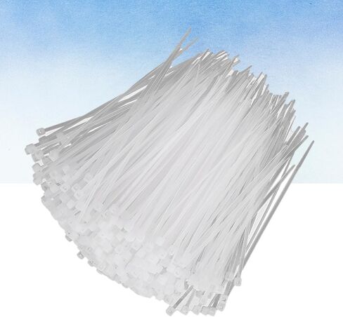 1000Pcs 3 X 100Mm/4Inch White Zip Ties 4 Inch Standard Standard Self - Locking Plastic Nylon Cable Tie Zip Ties White Nylon Tie Straps for Home Garden Office Travel and Workshop in Saudi Arabia
