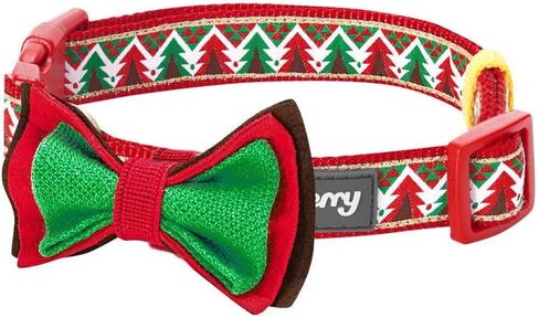 Blueberry Pet Christmas Tree Adjustable Dog Collar with Stunning Décor, Medium, Neck 14.5"-20" in Kuwait