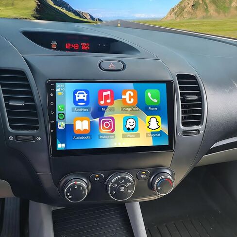 Radio Car Car Radio لـ Kia Forte 2013-2018 ، شاشة Kia K3 مع Carplay Android Auto ، 9 بوصات شاشة تعمل باللمس من أجل Kia forte مع Bluetooth GPS Navigation WiFi SWC-2+32G in Kuwait