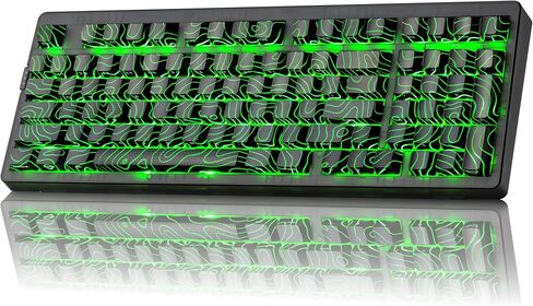 ZORNHER ZH980 Wireless Mechanical Gaming Keyboard,95% Black Custom Creamy Keyboard with Number Pad,Shine Through IMD PBT Keycaps,Pre-lubed Linear Switches,Hot-Swappable,RGB Backlit,2.4GHz/USB-C/BT5.0 in Kuwait