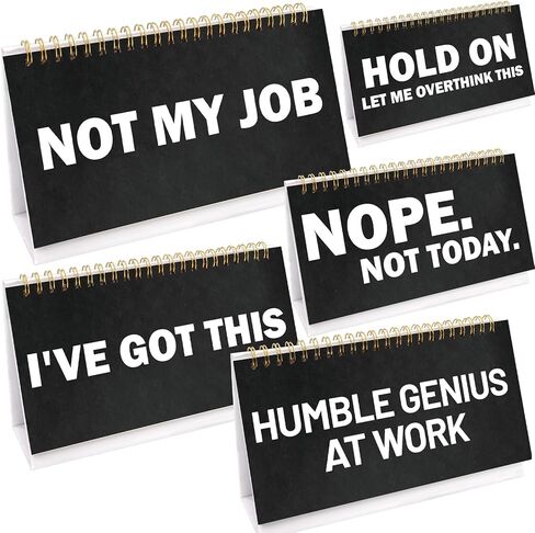 Funny Desk Signs Desktop 30 Flip Over Messages Accessory for Colleague Coworkers Gag Favor Supplies in Kuwait