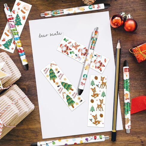 Bow UVDTF Pen Wraps - 40 Sheets Cute Cat UV DTF Decals, Coquete Daisy Cherries Rub on Transfer Stickers for Girls Women, Waterproof DIY Blank Pens Crafts in Kuwait